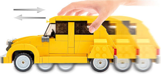 CaDA Bricks Cuburi de construit educative Citroën 2CV 1:24 pentru vârsta de 8+ ani 298 de piese