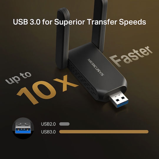 Mercusys Ma72xh Αντάπτορας Δικτύου USB με Ασύρματη Σύνδεση Wi-Fi