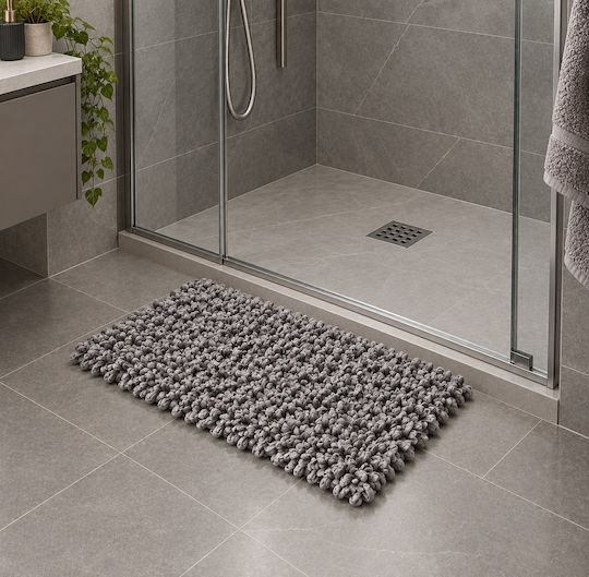 MRShome Wooden Bath Mat DV-0423C26 Grey 50x70cm