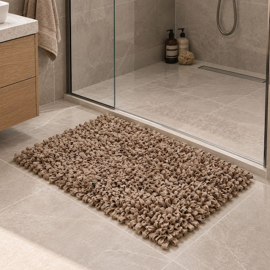MRShome Wooden Bath Mat DV-0423C06 Camel 50x70 cm