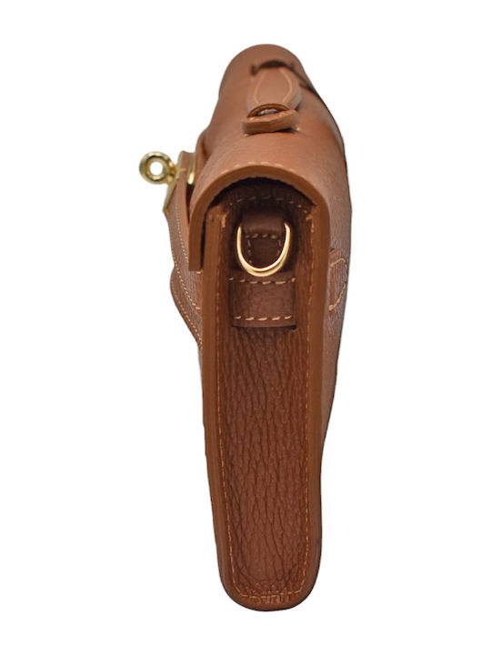 Braune Leder-Clutch für Damen