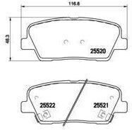 Bremsbeläge Kia Sorento 09 Hinten 583022pa70