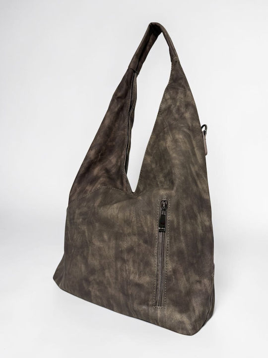Damen-Schultertasche Khaki