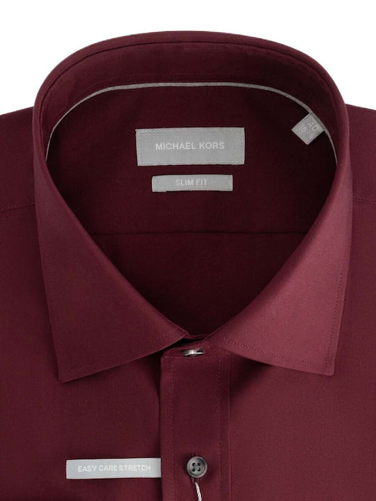 Michael Kors Hemd Slim Fit Burgundfarben