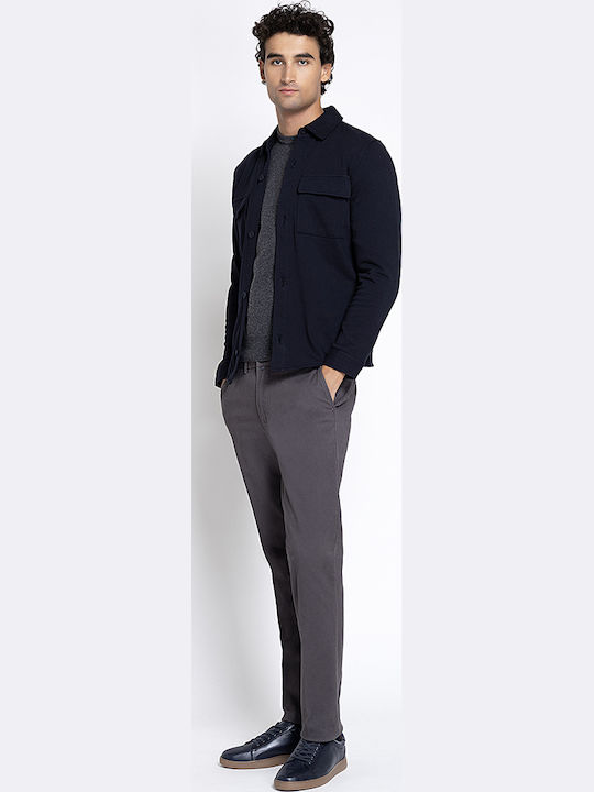 Smart Памучна Overshirt със Стандартна Кройка в Тъмносиньо