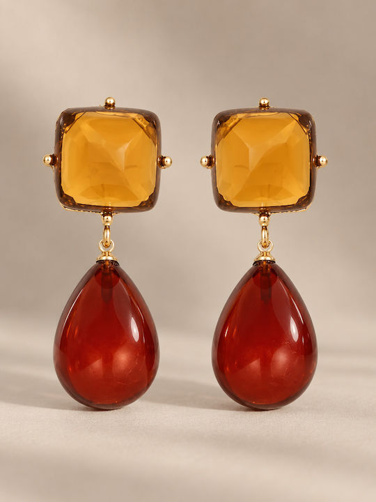 Boho Chic Handmade Stone Earrings
