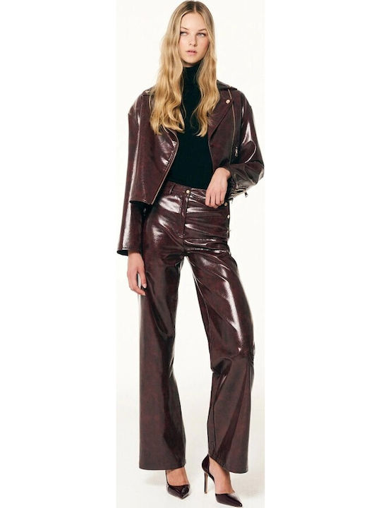 Women's Biker Jacket Bordeaux