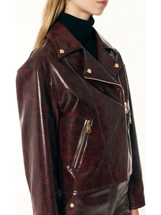 Women's Biker Jacket Bordeaux
