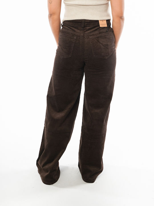 Women's Purple-Plum Corduroy Trousers