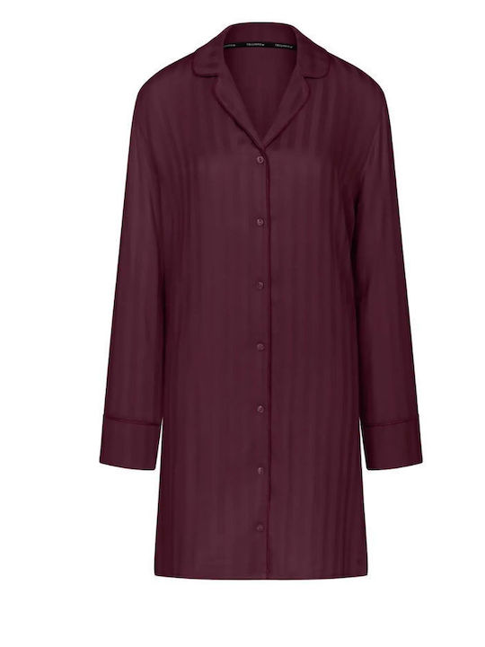 Triumph Winter Women's Aubergine Nightgown Amourette Jacquard Ndw