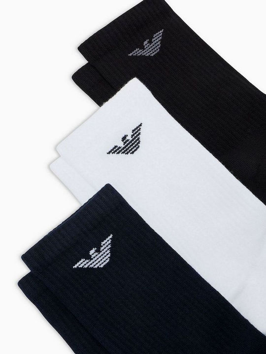 Emporio Armani Ανδρικές Κάλτσες White-black-marine 3Pack