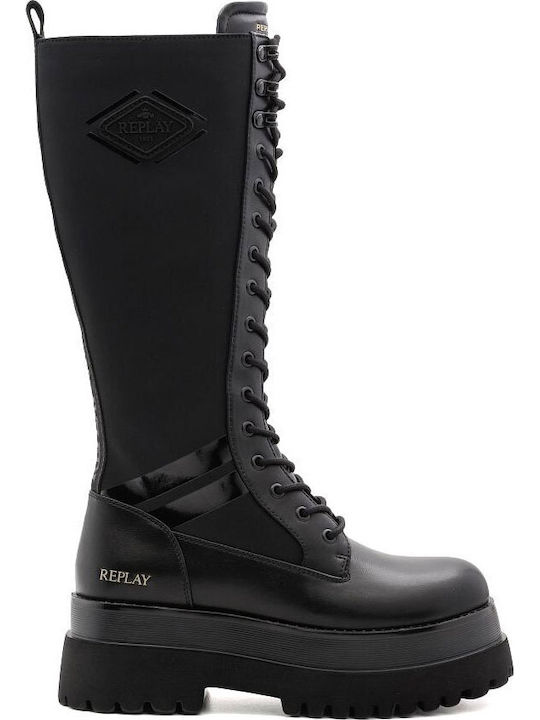 Any Women's Boots with a Mid Heel Black
