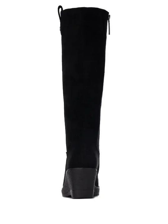 Wildleder Damenstiefel Schwarz