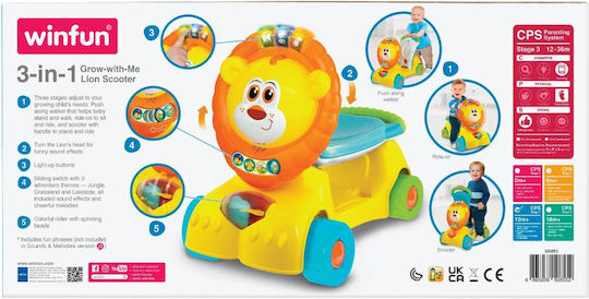 Winfun Ζωάκι Ride On για 12+ μηνών με Ήχους Πολύχρωμο