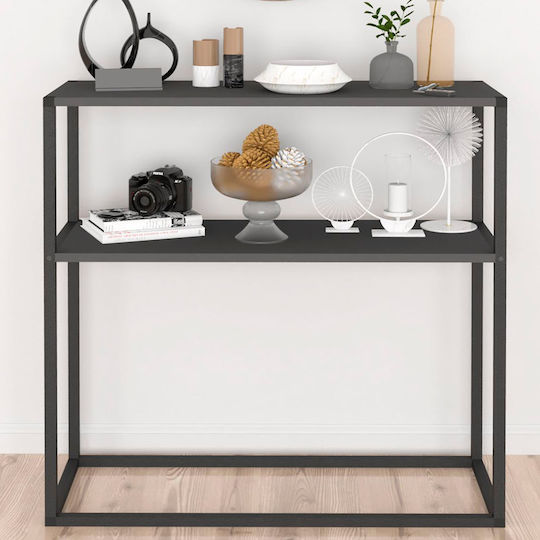 Black Metal Console L90xW33.5xH90cm Black Metal Console L90xW33.5xH90cm