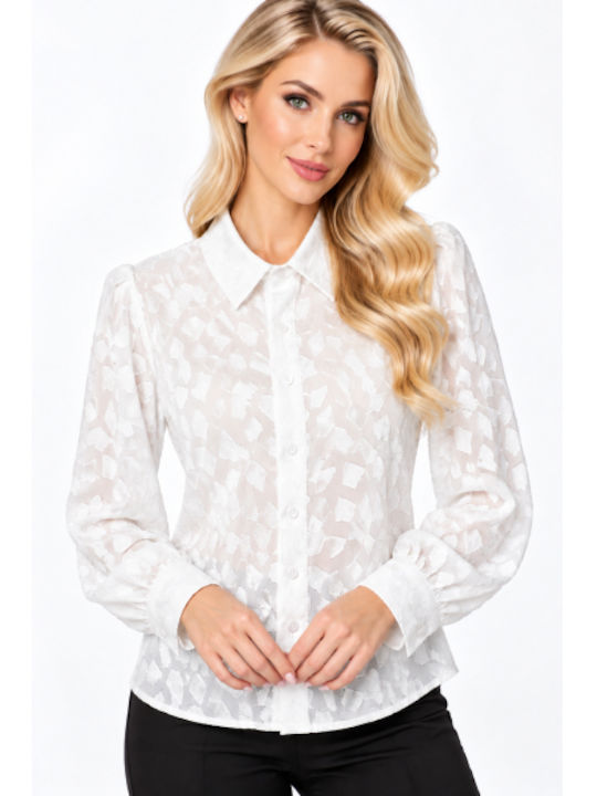 Long Sleeve Women's Shirt White WG-FY-9177-27SH-WHITE