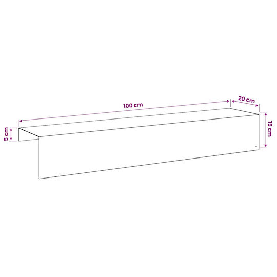 Garden Fence Cover Profiles 10 Pcs 100 x 20 x 15 cm Steel White 8012979 White