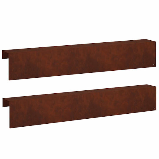 Garden Border Profiles 2 Pcs 100 x 10 x 15 cm 8012918 Rusty
