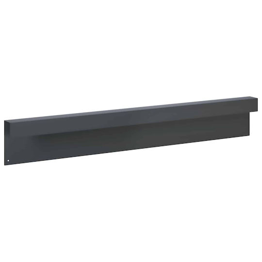 Garden Border Edging 10 Pcs 100 x 5 x 15 cm Steel Anthracite 8012939 Anthracite