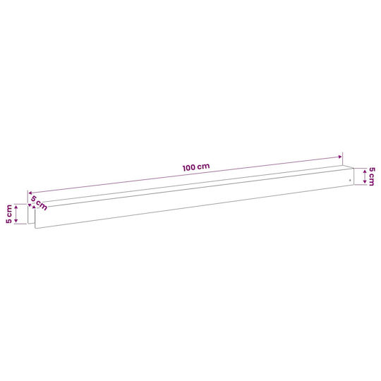 Garden Edging Profiles 2 Pcs 100 x 5 x 5 cm 8013008 Rusted