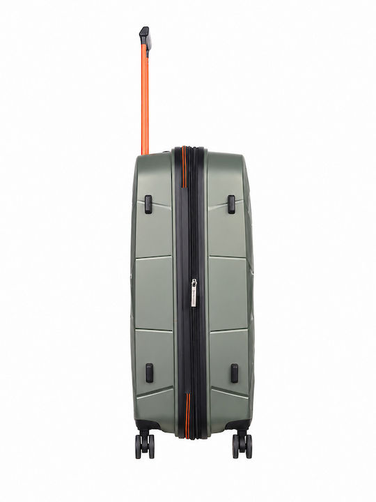 Discovery Large Khaki Travel Suitcase Height 75 cm