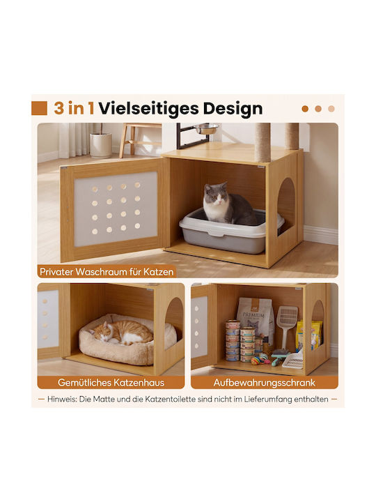 Costway Kratzbaum Katzenbaum Beige 117,5 x 43 x 72 cm