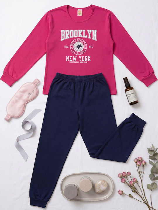 Nina Club Girls' Winter Pyjamas Fuchsia