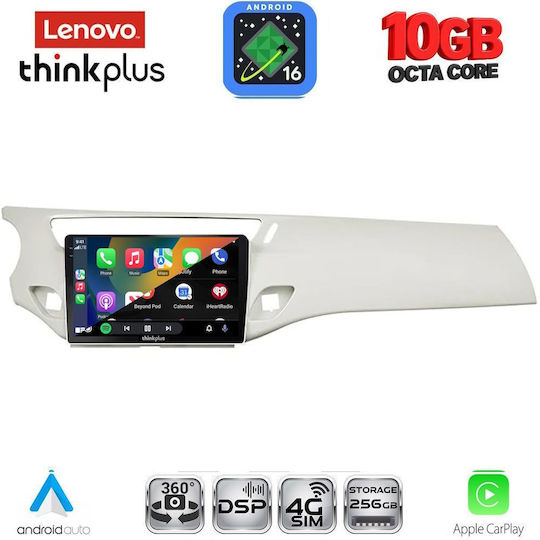 Lenovo Auto-Audiosystem für Citroën C3 / DS3 BMW X2 / X6 2016–2024 (Bluetooth/USB/WiFi/GPS/Apple-Carplay/Android-Auto) mit 9" Touchscreen
