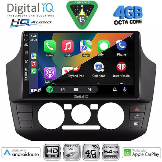 Digital IQ Auto-Audiosystem für Seat Mii und Skoda Citigo 2017–2023 (Bluetooth/USB/WiFi/GPS/Apple-CarPlay/Android-Auto) mit 9-Zoll-Touchscreen