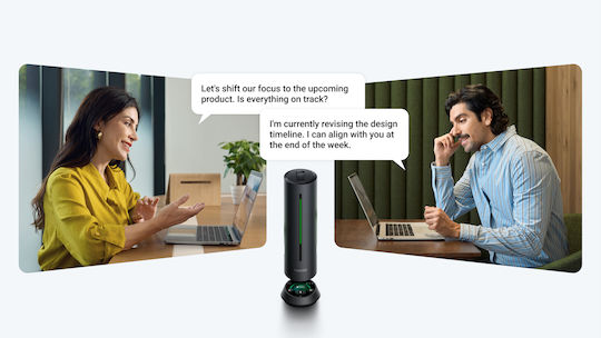 Insta360 Insta360 Wave високоговорител за бизнес конференции с AI запис, графитеночерен