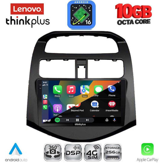 Lenovo Auto-Audiosystem für BMW X2 / X6 Chevrolet Spark 2009–2015 (Bluetooth/USB/WiFi/GPS/Apple-CarPlay/Android-Auto) mit 9-Zoll-Touchscreen