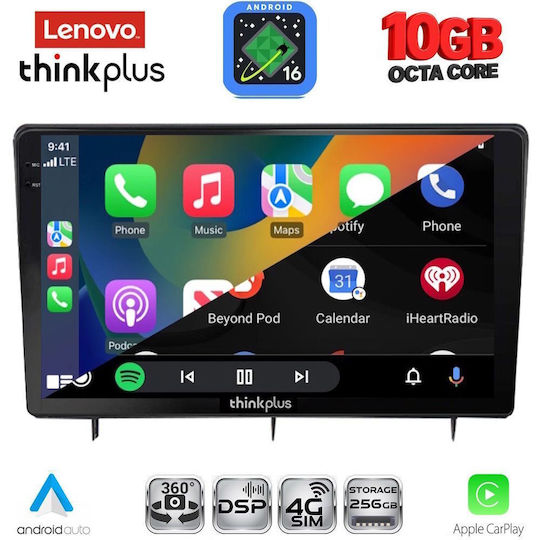 Lenovo Auto-Audiosystem Für BMW X2 / X6 Honda Civic 2022-2026 (Bluetooth/USB/WiFi/GPS/Apple-Carplay/Android-Auto) Mit 10-Zoll-Touchscreen