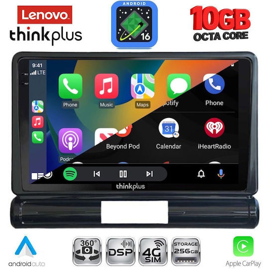 Lenovo Auto-Audiosystem für Citroën C3 / DS3 BMW X2 / X6 2016–2024 (Bluetooth/USB/WiFi/GPS/Apple-CarPlay/Android-Auto) mit 9-Zoll-Touchscreen