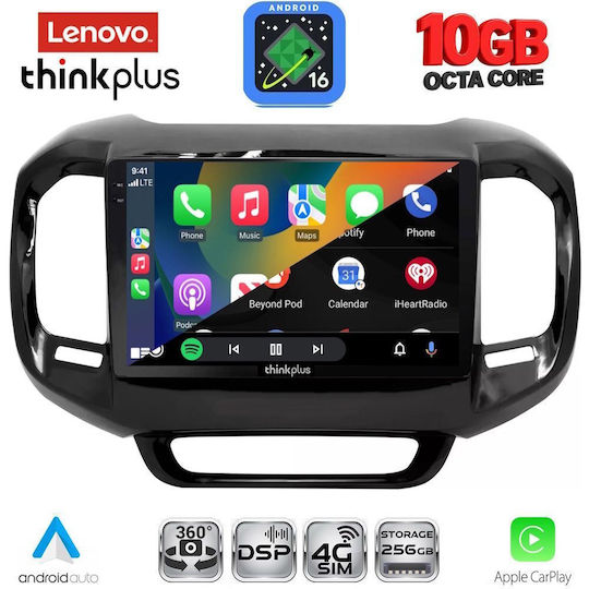 Lenovo Auto-Audiosystem für Fiat Toro BMW X2 / X6 2017–2026 (Bluetooth/USB/WLAN/GPS/Apple CarPlay/Android Auto) mit 9-Zoll-Touchscreen