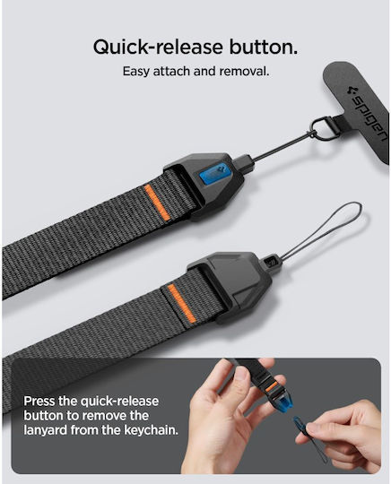 Spigen Curea pentru gât pentru telefoane mobile Negru