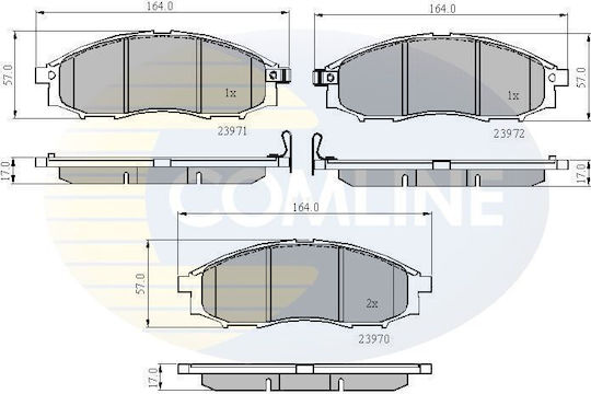 Vordere Bremsbeläge Nissan Navara D22 01 Np300 Pickup D22 08 Pathfinder R50 95-04 Pickup D22 98-10 Cbp31193 Comline Cbp31193-10267