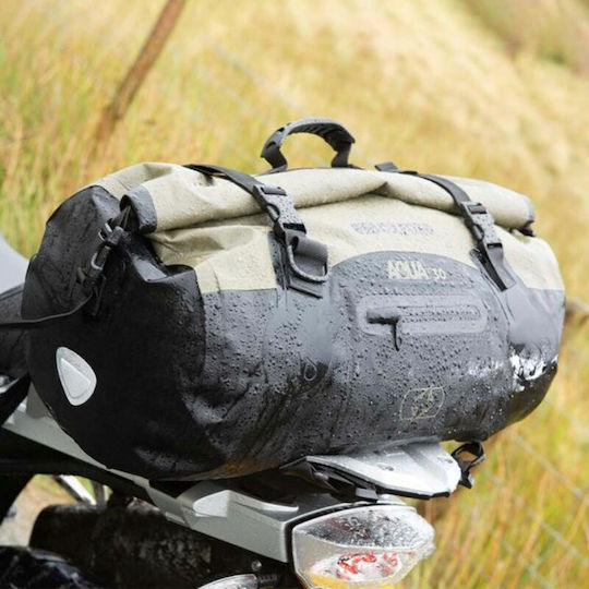 Oxford Aqua T-30 Roll Bag Khaki Black Motorcycle Top Case 30L Black