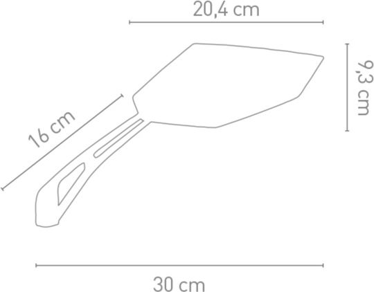 Chaft Motorradrückspiegel 2Stück Schwarz