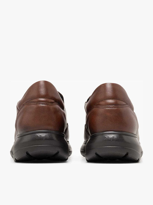 Herren-Loafers aus Leder in Braun