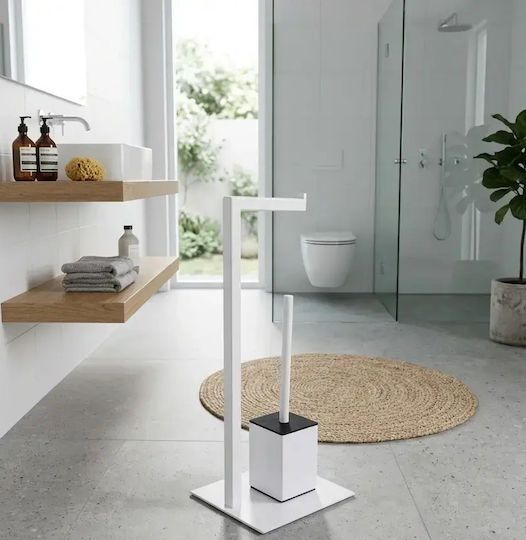 Set Accesorii Baie Inox Alb