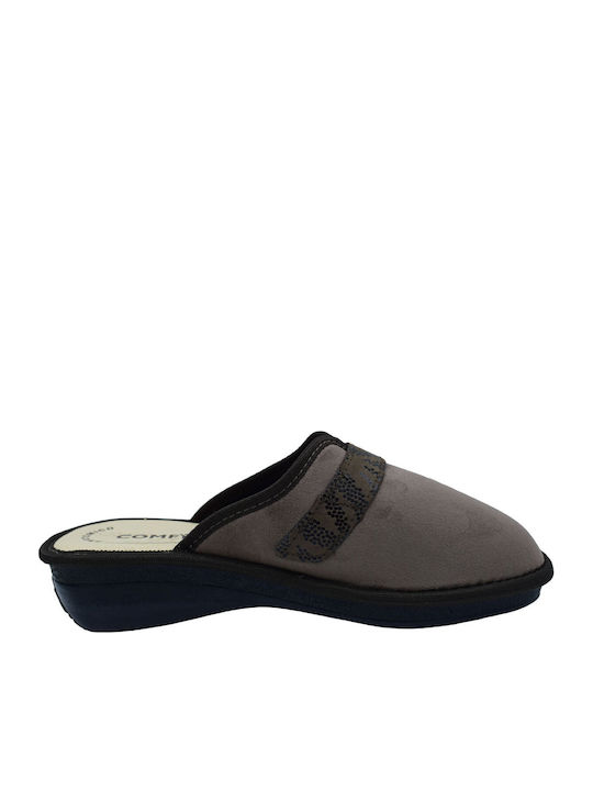 Anatomische Damen-Lederclogs Hausschuhe Braun