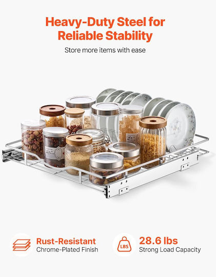Vevor Suport de Masă din Inox 50x53,5 cm Argintiu