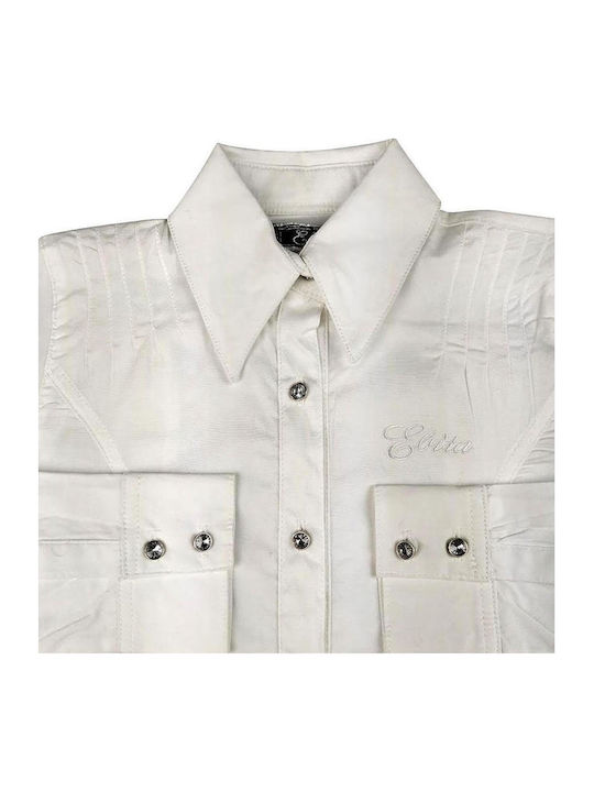 Evita Kids Long-Sleeved Shirt White