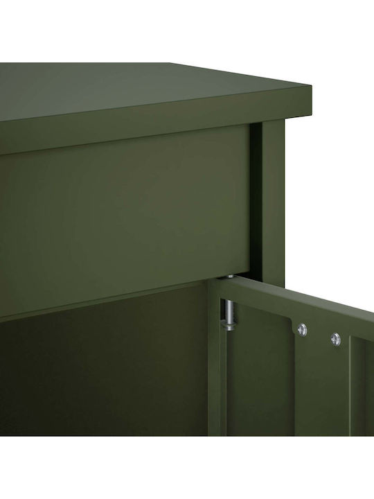 vidaXL Briefkasten für den Außenbereich aus Edelstahl in Grün 50x52x100 cm