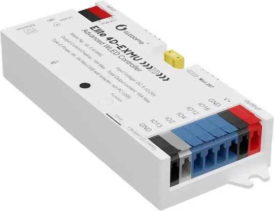 Gledopto Elite 4d-exmu Advanced WLED-Controller – Vierkanaliger RGBIC-LED-Controller mit Mikrofon, USB-C, ESP32, Wi-Fi und Ethernet GL-C-618WL