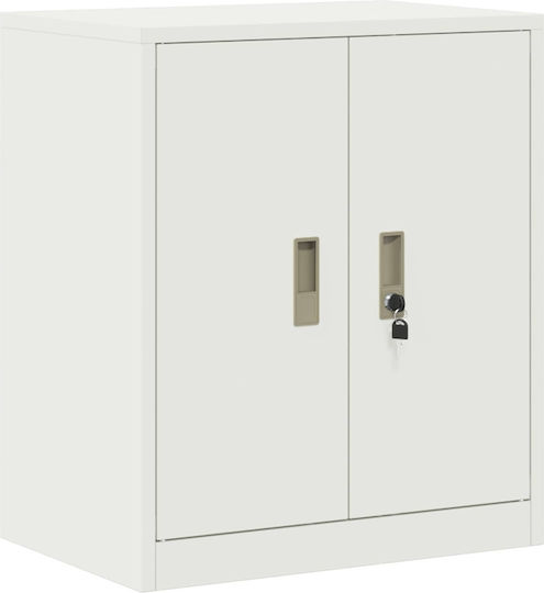 Büroschrank aus Metall und Glas mit Schloss 60x40x210cm