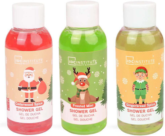IDC Institute Christmas Deer Frosted Mint Toning Shower Gel with Mint Scent for Men