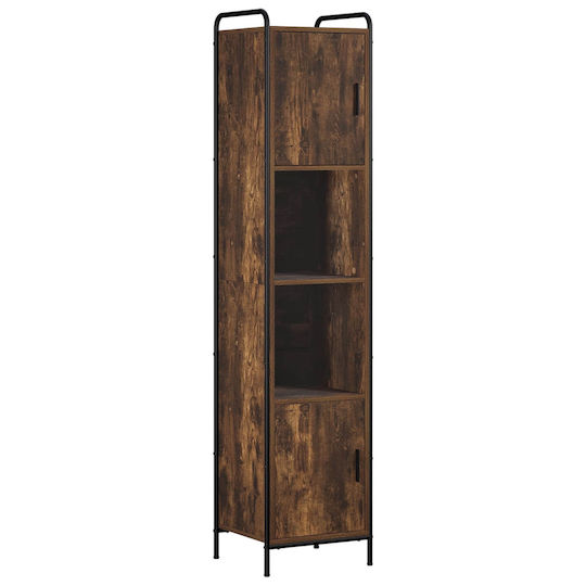 vidaXL vidaXL Bad-Hochschrank Wandmontage B46 × T36 × H181 cm Schwarz
