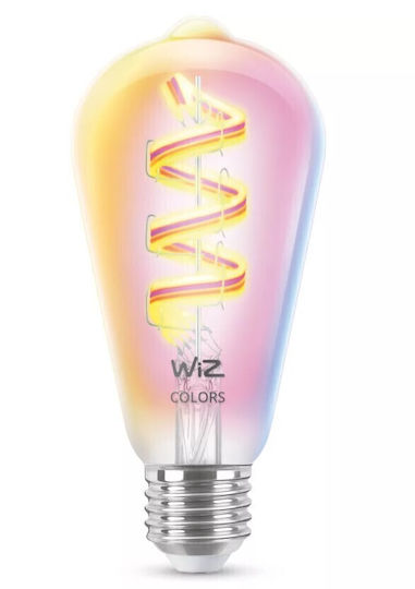 WiZ Smart Λάμπα LED 40W για Ντουί E27 και Σχήμα ST64 Θερμό Λευκό 470lm