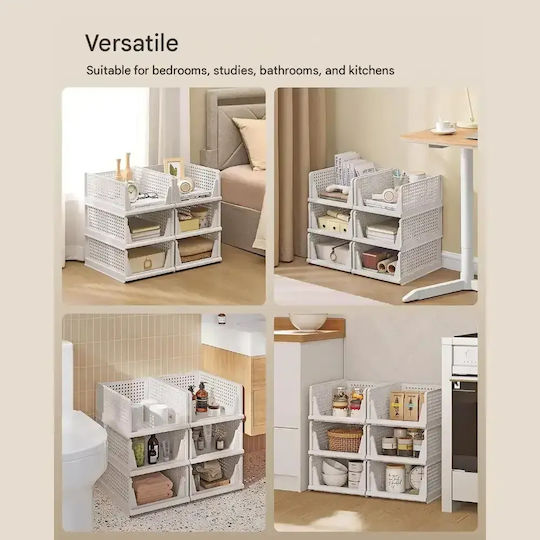 Songmics Plastic Clothes Organizer in White 66x53.5x43cm 6 Pieces